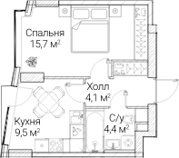1-комн. СЕЗАР БУДУЩЕЕ