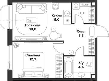 2-комн. АЛИА