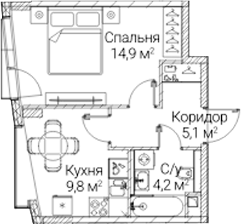1-комн. СЕЗАР БУДУЩЕЕ