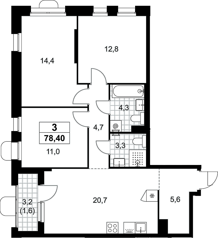4-комн. Прокшино