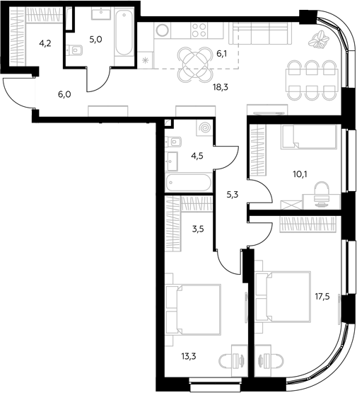 4-комн. Адмирал