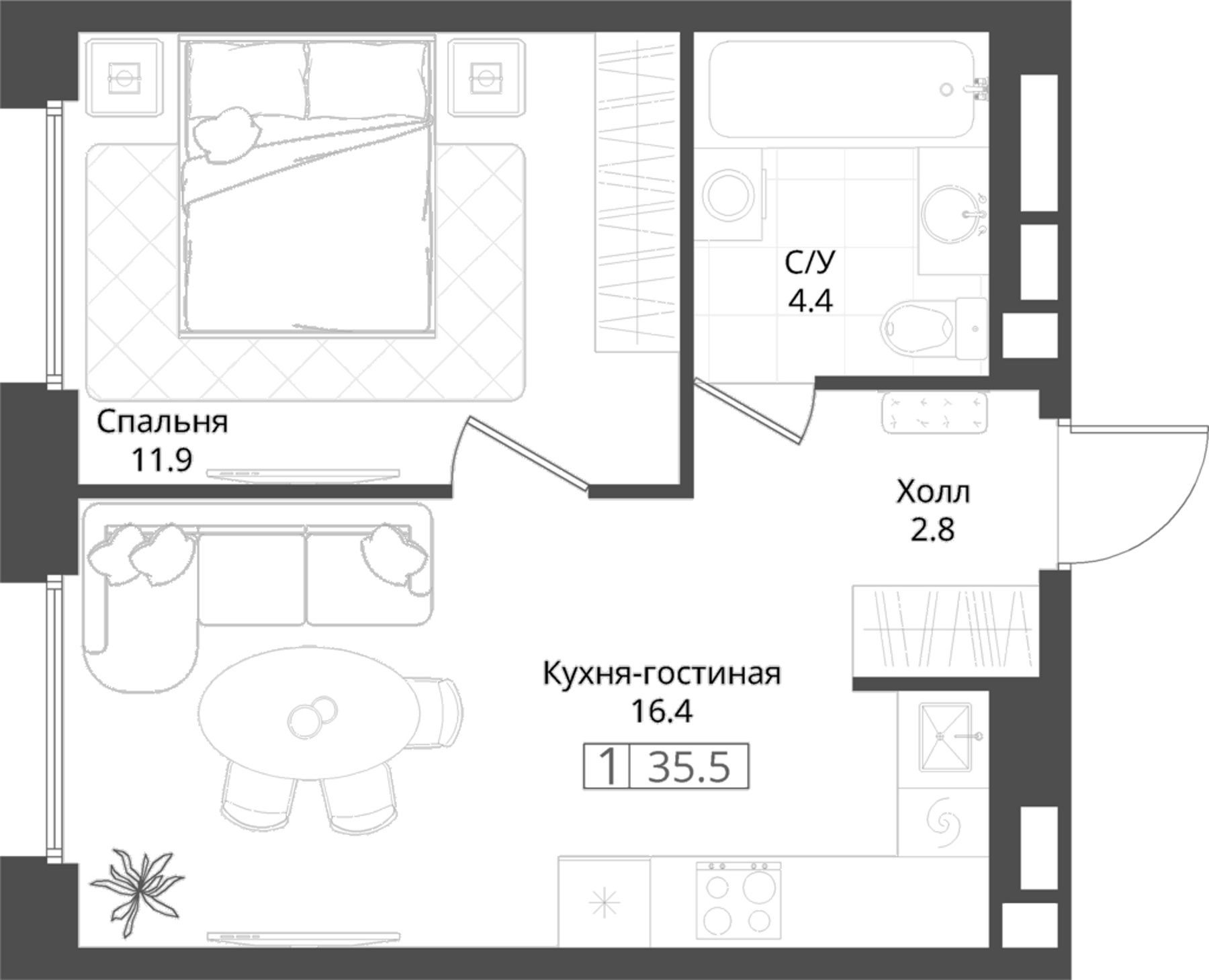 1-комн. Коллекция