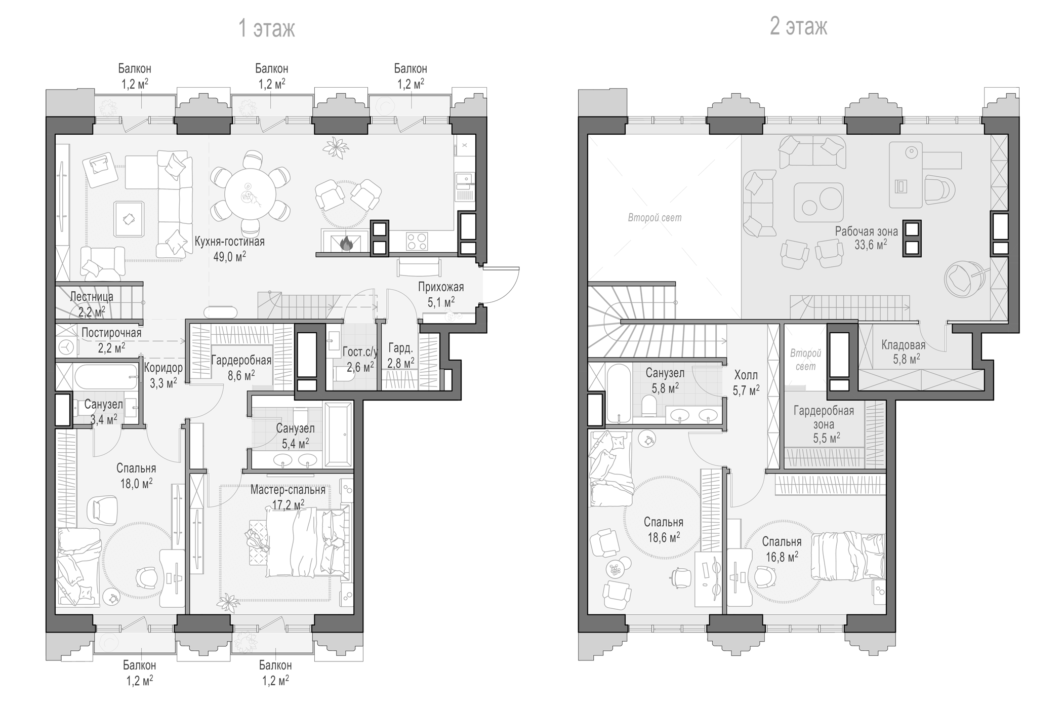 4+ комнаты, 167.2 м², 10/11 этаж, ЖК «Квартал Тишинский бульвар»