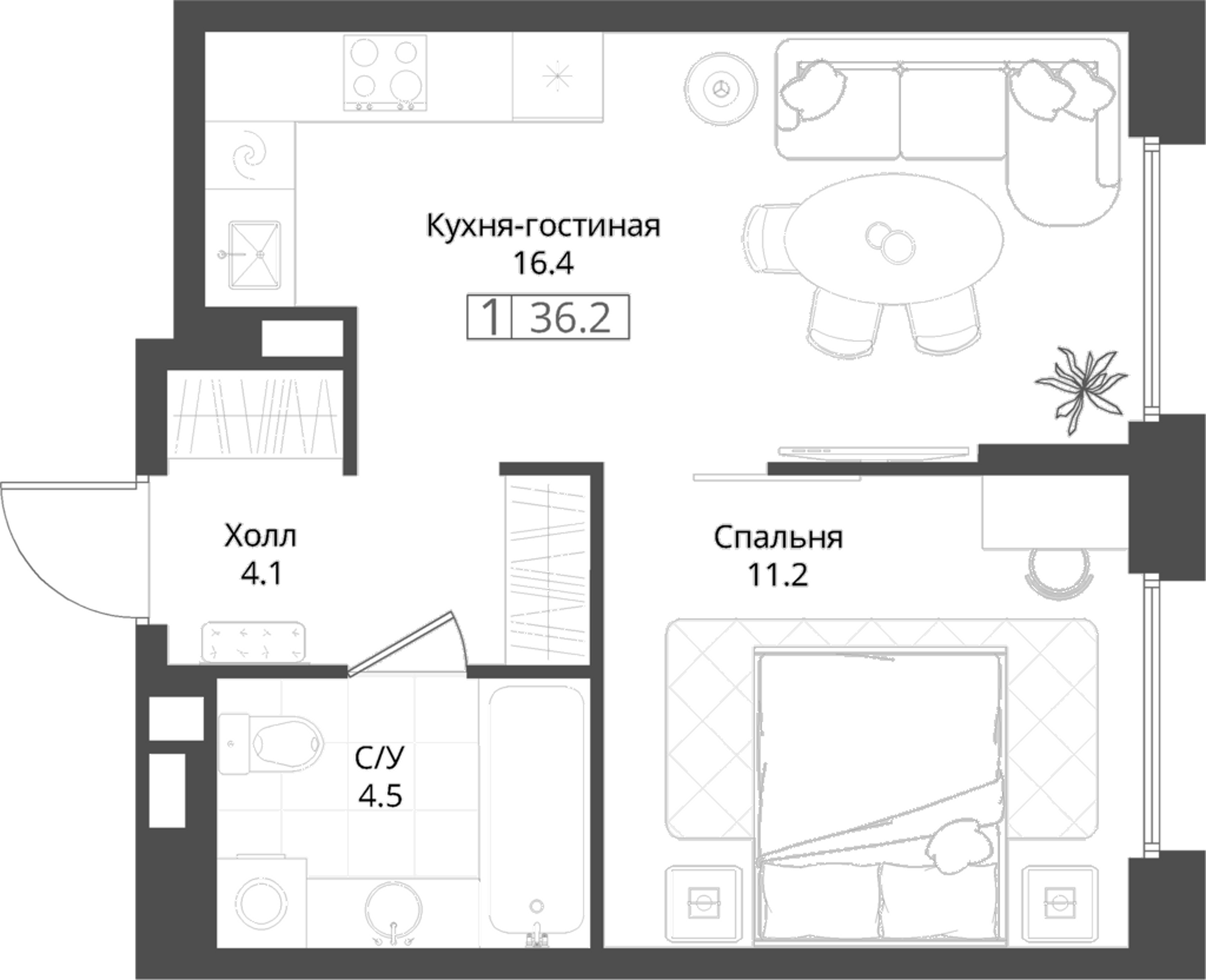 1-комн. Коллекция
