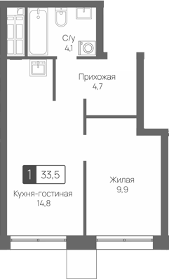 2-комн. Сити квартал Отрада