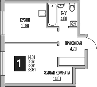 1-комн. Гранель Притяжение Сити