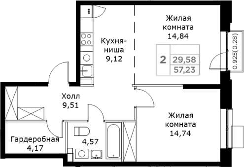 2-комн. КИТ