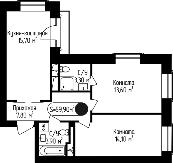 2-комн. Пение Птиц