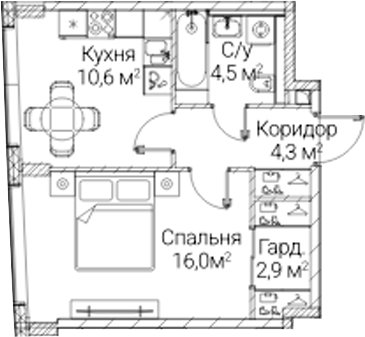 1-комн. СЕЗАР БУДУЩЕЕ