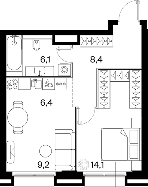 2-комн. 26 ПАРКВЬЮ