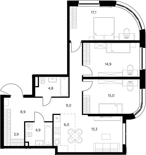 4-комн. Адмирал