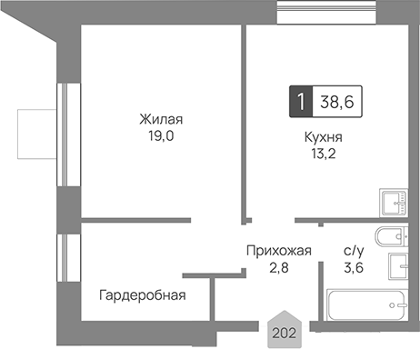 1-комн. Отрада 3