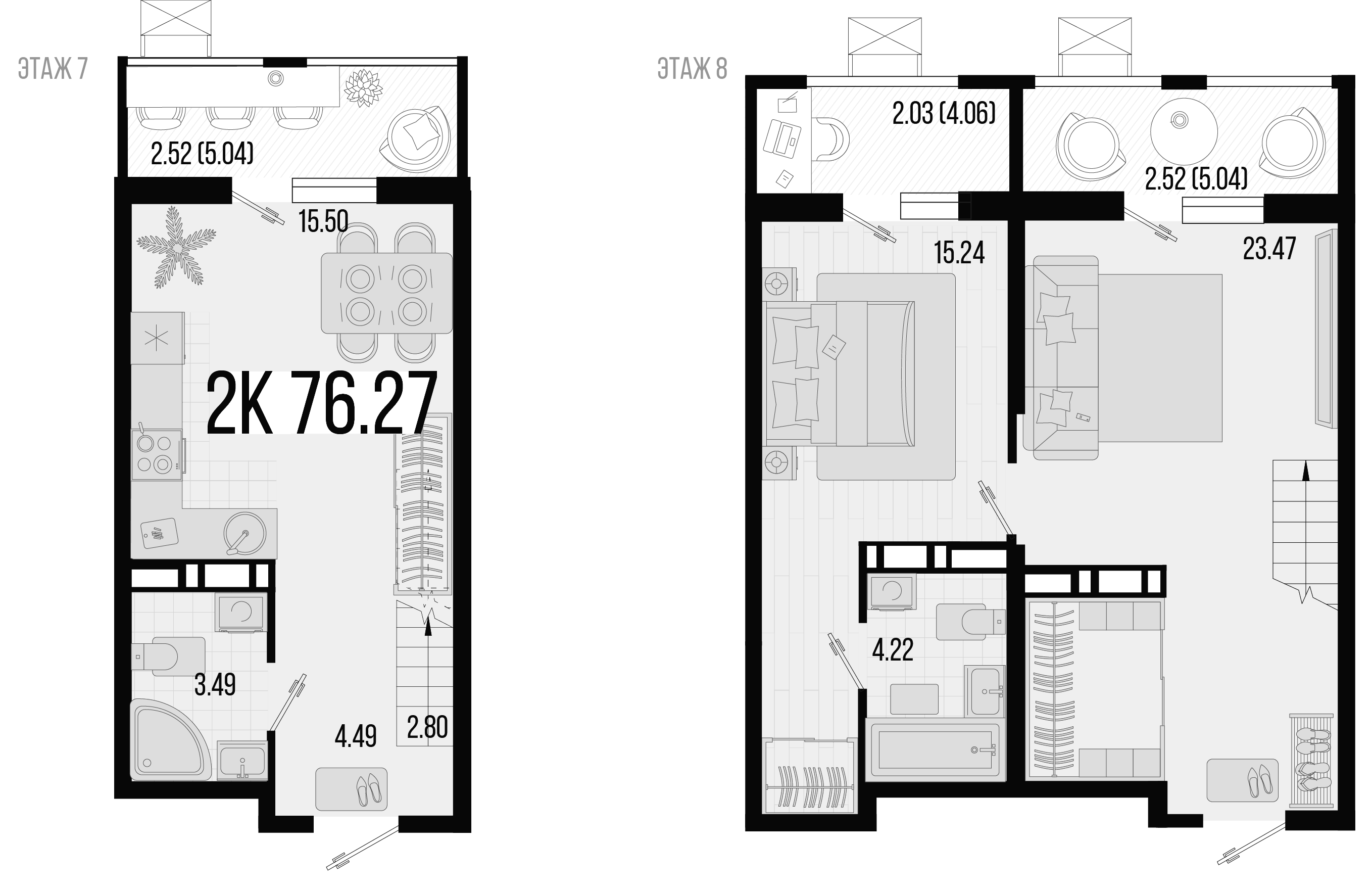 3-комн. квартира, 69.2 м² в ЖК Цветной бульвар — фото 2