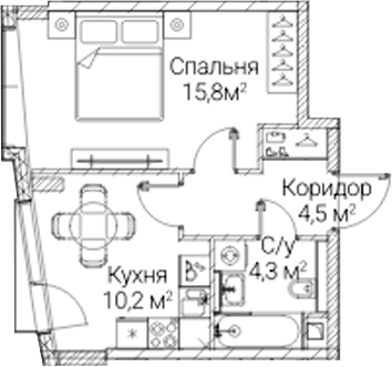 1-комн. СЕЗАР БУДУЩЕЕ