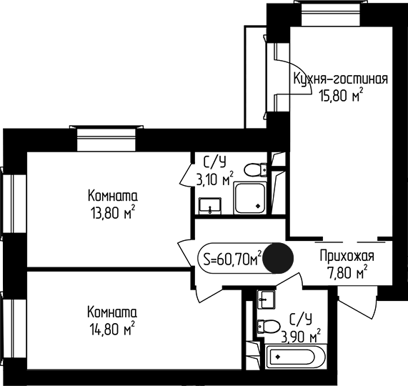 2-комн. Пение Птиц