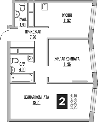 2-комн. Гранель Притяжение Сити