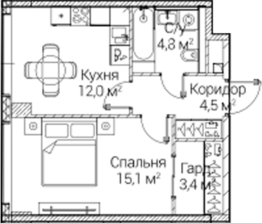 1-комн. СЕЗАР БУДУЩЕЕ