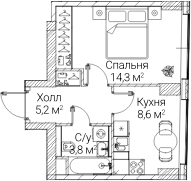 1-комн. СЕЗАР БУДУЩЕЕ