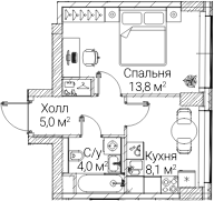 1-комн. СЕЗАР БУДУЩЕЕ