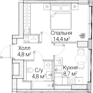 1-комн. СЕЗАР БУДУЩЕЕ