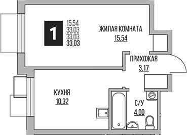 1-комн. Гранель Притяжение Сити