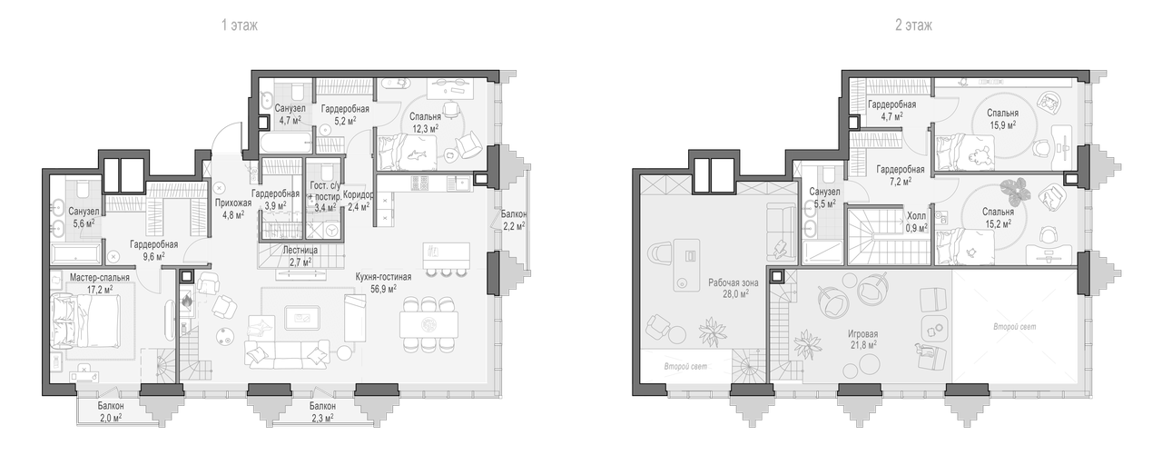 4+ комнаты, 177.95 м², 12/14 этаж, ЖК «Квартал Тишинский бульвар»
