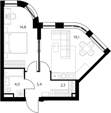 2-комн. Адмирал