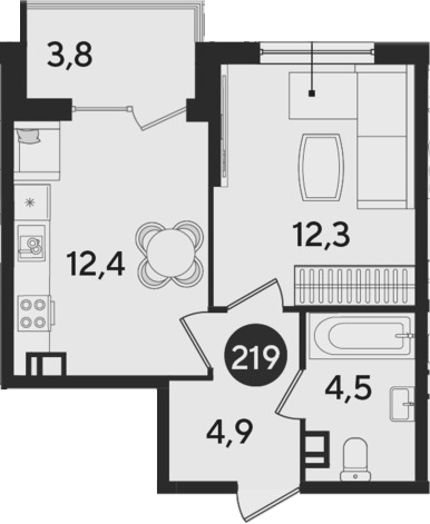 1-комн. квартира, 34.1 м² в ЖК Парк Победы — фото 2