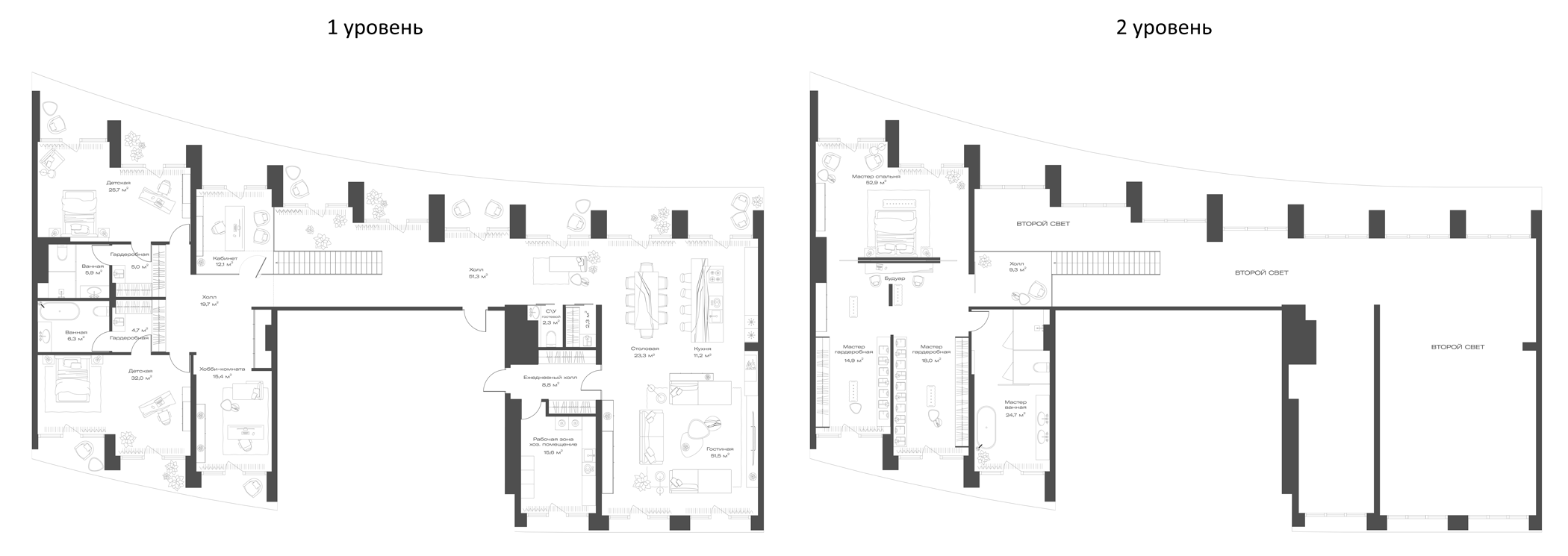 4+ комнаты, 412.9 м², 11/11 этаж, ЖК «Опус»
