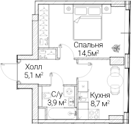 1-комн. СЕЗАР БУДУЩЕЕ