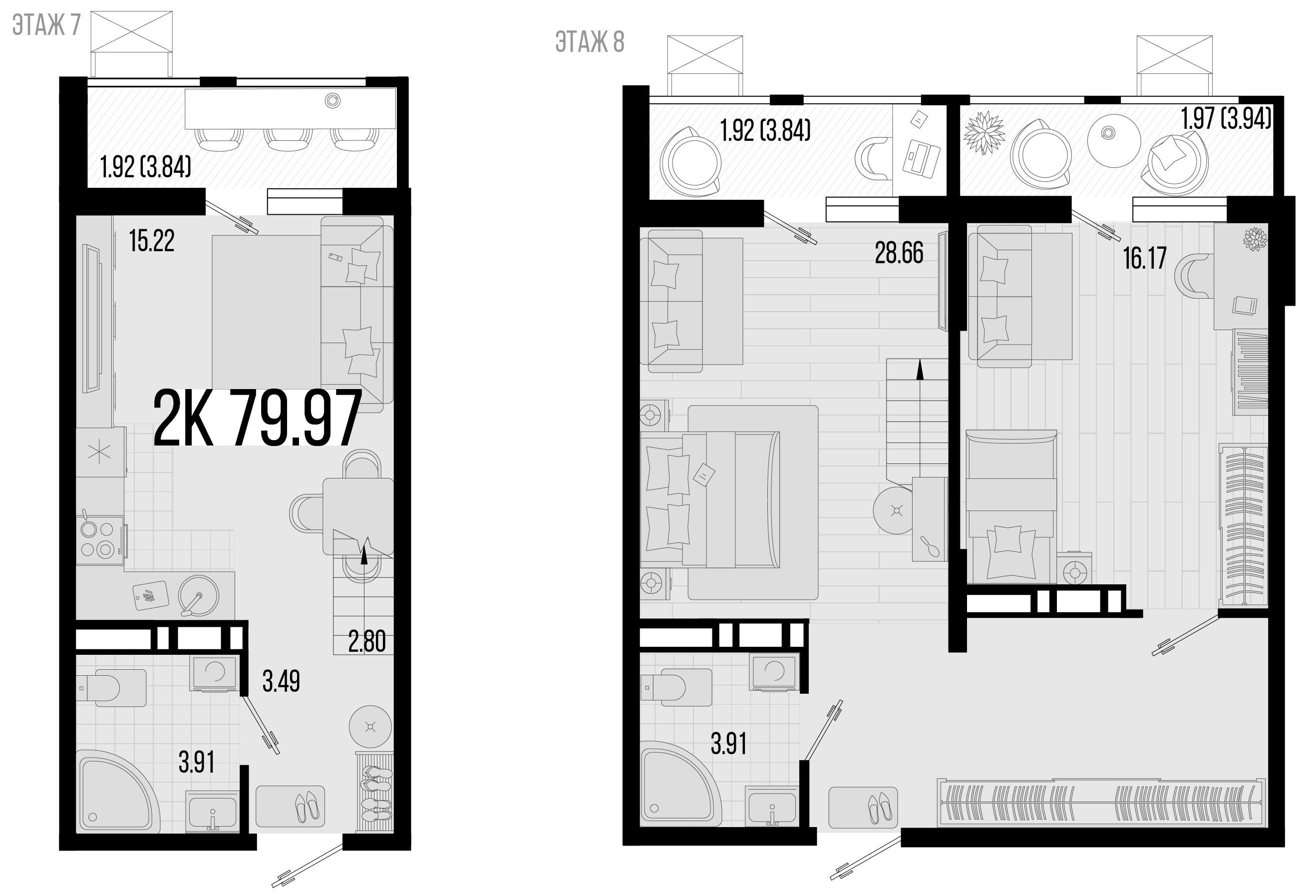 3-комн. квартира, 75.89 м² в ЖК Цветной бульвар — фото 2