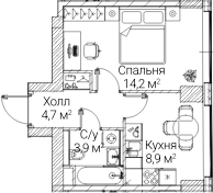 1-комн. СЕЗАР БУДУЩЕЕ
