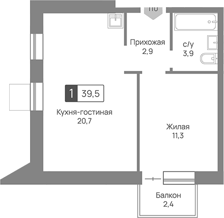 2-комн. Отрада 3