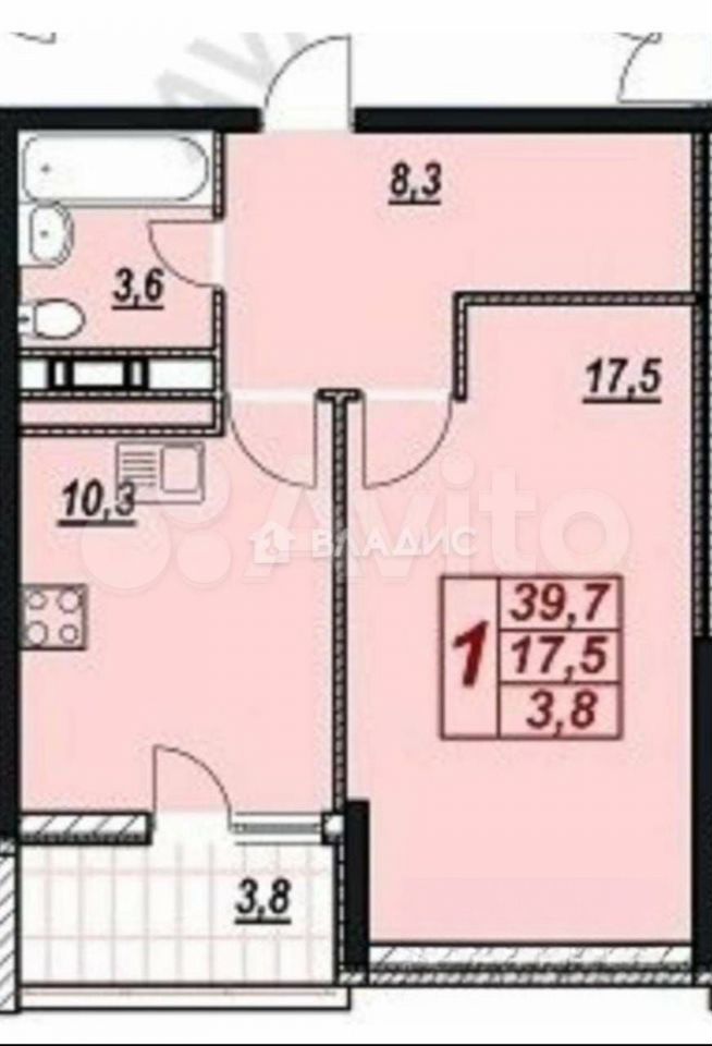 1-комн., 42 м², 11/13 этаж, Анапа, Крестьянская ул., 27к5 — фото 2