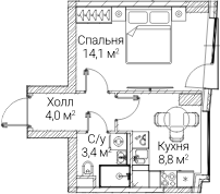 1-комн. СЕЗАР БУДУЩЕЕ