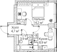 1-комн. СЕЗАР БУДУЩЕЕ