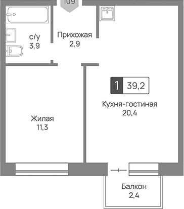 2-комн. Отрада 3