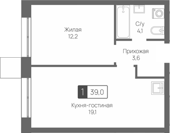 2-комн. Сити квартал Отрада