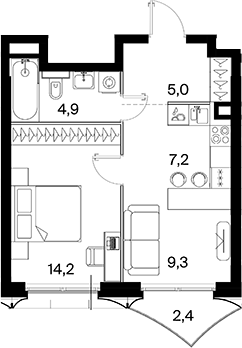 2-комн. 26 ПАРКВЬЮ