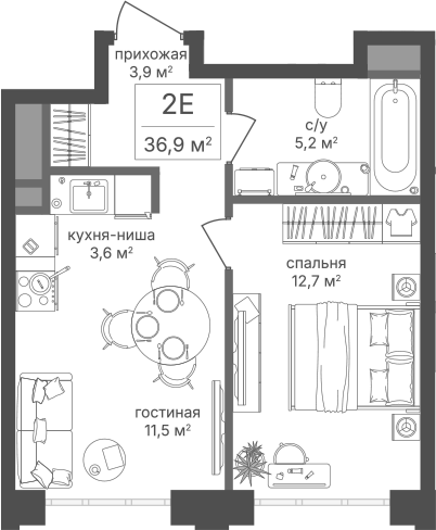2-комн. Михалковский