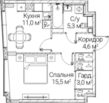 1-комн. СЕЗАР БУДУЩЕЕ