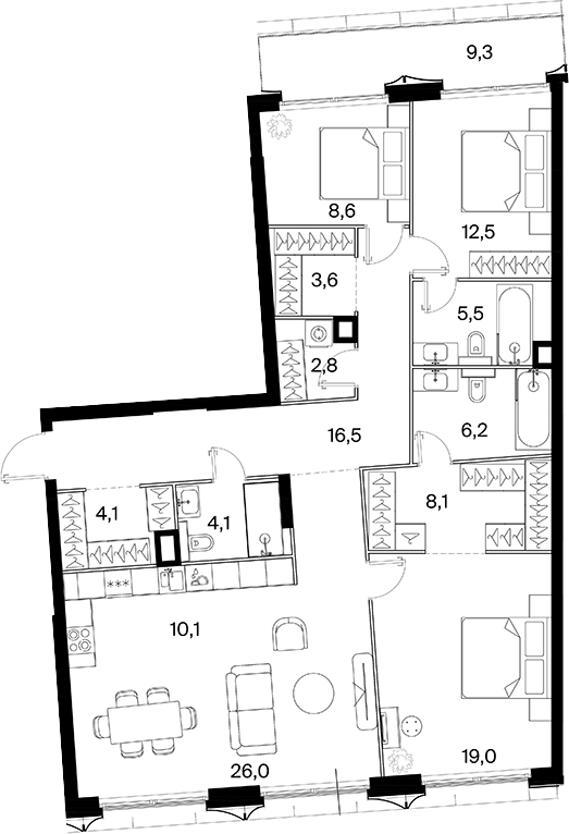 4-комн. 26 ПАРКВЬЮ