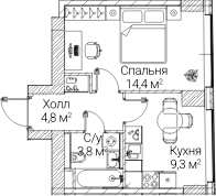 1-комн. СЕЗАР БУДУЩЕЕ