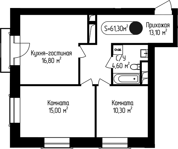 2-комн. Пение Птиц