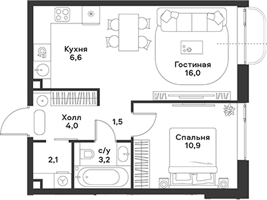 2-комн. АЛИА