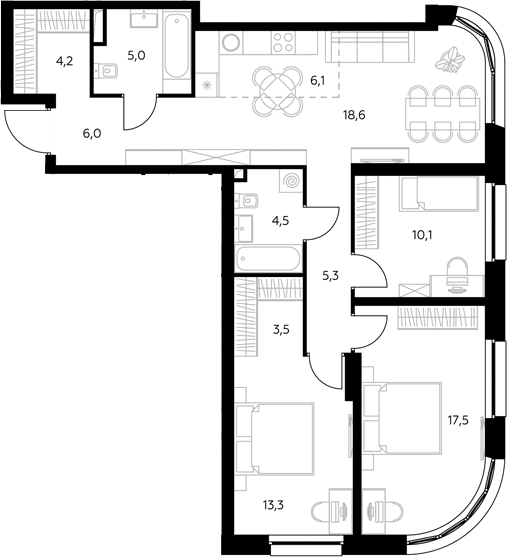 4-комн. Адмирал