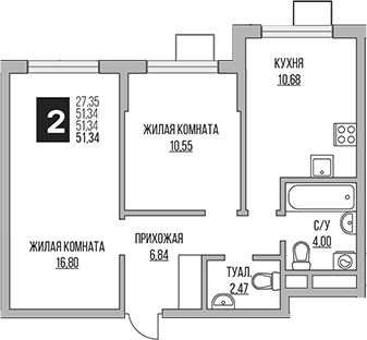 2-комн. Гранель Мытищи