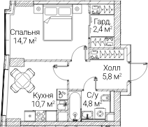 1-комн. СЕЗАР БУДУЩЕЕ