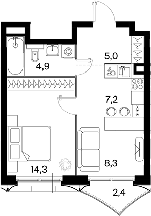 2-комн. 26 ПАРКВЬЮ