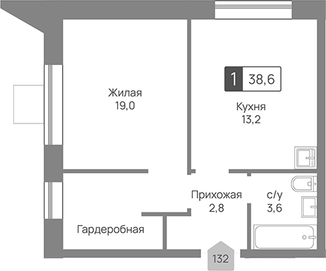 1-комн. Отрада 3